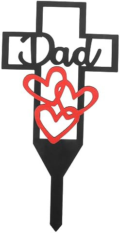 BESPORTBLE Friedhofspfahl Für Den Außenbereich Gartenornament Grabmarkierungen Für Papa Bis Zum Memorial Day