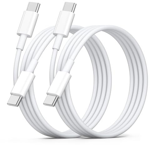 Wanme Cable USB C 60W, Charge Rapide Compatible avec iPhone 16 16 Plus Pro/iPhone 15, Cable USB C pour Samsung S24/S23/S22/S20, MacBook, iPad (2 * 100cm)