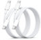 Wanme Cable USB C 60W, Charge Rapide Compatible avec iPhone 16 16 Plus Pro/iPhone 15, Cable USB C pour Samsung S24/S23/S22/S20, MacBook, iPad (2 * 100cm)