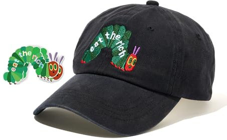 Eat The Rich Hungry Caterpillar Hat Baseball Cap Adjustable Embroidered Trucker Hat for Men Women., Schwarz, 59 EU