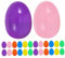 TOBBOMEY Easter Egg Fillable Plastic Eggs Decorations Party Favors Bulk Candy Wrapping Boxes