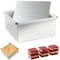 5 Inch Square Cake Pan with Removable Bottom Anodized Aluminum Baking Tin 5x5x2.28in Cake Mold for Cheesecake Brownies Chiffon Layered Desserts