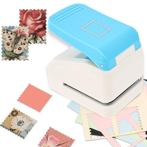 Briefmarken Stanzer, Briefmarken Präge Stanzer Tragbares Stempel Loch Werkzeug Papier Punkte Werkzeuge Bastelstanzer für DIY Basteln Briefumschläge Etiketten Geschenkkarten Bastelarbeiten