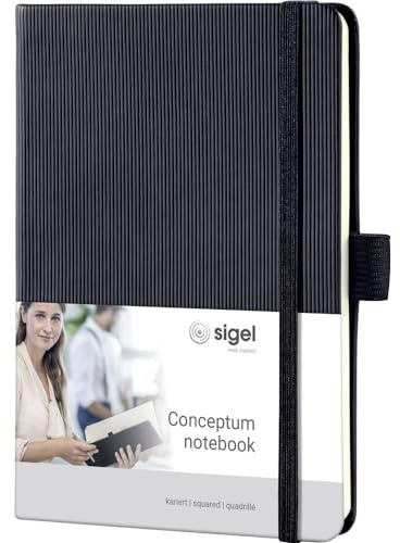 Sigel CONCEPTUM® CO131 Notizbuch kariert Schwarz Anzahl der Blätter: 97 DIN A6