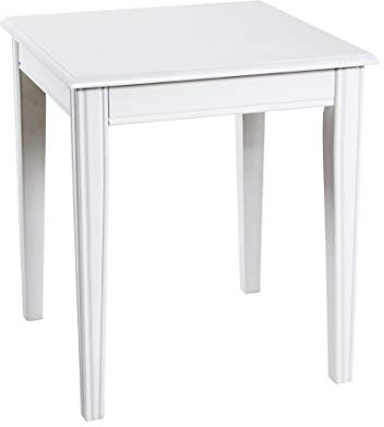 HAKU Möbel Beistelltisch weiß, Massivholz, MDF - Maße: B 45 cm x H 51 cm x T 45 cm, Style: Coastal Furniture