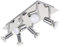 MiniSun | Modern Rectangular Silver Chrome 6 Way Adjustable GU10 Ceiling Spotlight | Ceiling Spots, Home Décor & Improvement Essential