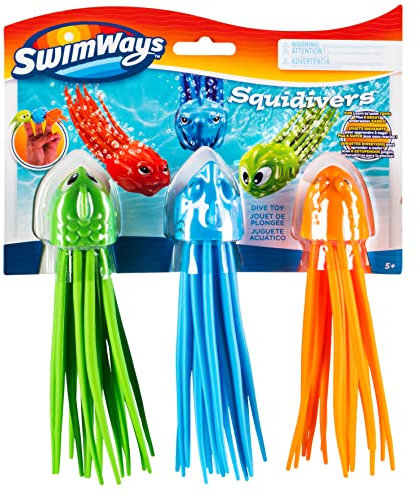 SwimWays Pack of 3 Multi-Color Original Squidivers Childrens Pool Toys 7