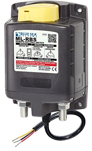 Blue Sea Systems 7717 ML RBS SPST Solenoid with Manual Control Auto-Release, 24V