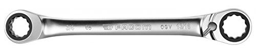 FACOM Knarren Ringschlüssel mit um 15° abgeschrägten Ringköpfen, 12 Kant 1/2x9/16, 1 Stück, 65.1/2X9/16