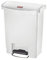 Rubbermaid Commercial Products 1883555 Slim Jim Step On Collecteur à Pédale En Résine Version Large, 30 L, Blanc