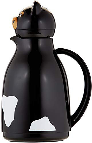 Helios Thermo-Cow Vacuum Jug Black 1 Litre, 30 x 30 x 26.8 cm