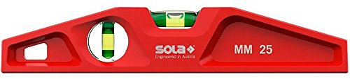Sola 1330201 Alu-Guss-Wasserwaage M 25, Rot, 25 cm