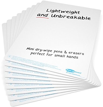 Trocken abwischbare Whiteboards A4, neutral, 10 Stück