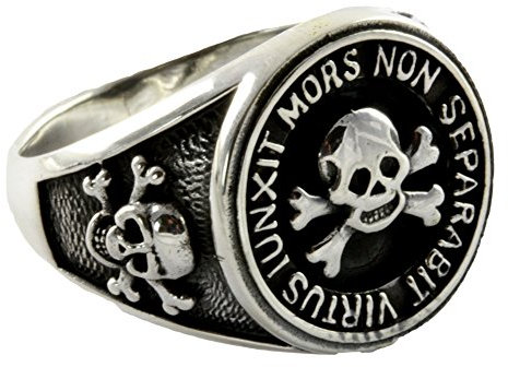 myringshop Masonic Freimaurer Siegelring Wappenring Templer 925 Silber Ring (71 (22.6))