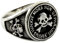 myringshop Masonic Freimaurer Siegelring Wappenring Templer 925 Silber Ring (71 (22.6))