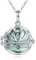 EUDORA Harmony Ball Collier bola de Grossesse Pendentif Lotus Yoga avec Musique souhaitant Carillon Balle pour Femme mère bébé Beau Cadeau de Bijoux, chaîne de 114 cm et 76 cm