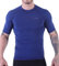 H.MILES Men's Rash Vest Short Sleeve Male Adults Rashguard Swim Base Layer Snorkeling Swimming Surfing Tops Diving Beach T-shirt Sapphire XXL