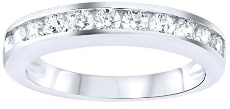 Sterling 925er Silber Pave Ring - CZ BAND - 8