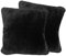 2er Pack Kuschelkissen Premium Cashmere Feeling Kissen 50x50 cm Flauschiges Sofakissen (schwarz)