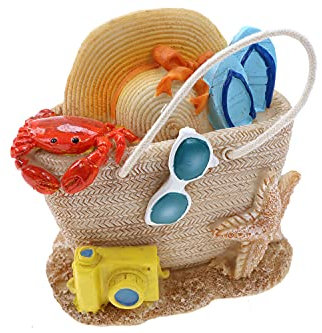 Spardose - Strandtasche - Sparbüchse Urlaub Reisekasse Urlaubskasse Sparschwein Geldgeschenk H.: 10,5 * 10,5 * 6,5cm