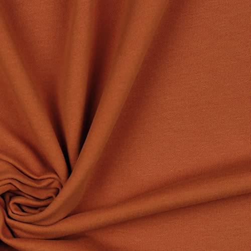 Softsweat Bio Organic ab 0,5m Sweatstoff Soft-Sweat Stoff Baumwolle Oeko-Tex 59 Farben, Farbe:023 - terracotta
