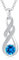 LOCIBLO November December Birthstone Necklaces for Women 925 Sterling Silver Infinity Pendant White Gold Synthetic London Blue Topaz Necklace Jewellery for Her, 16+2