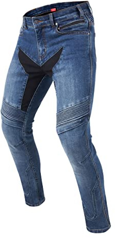 REBELHORN Eagle III Motorradjeans Herren | Aramidfaser Futter | Knie und Hüftprotektoren SAS-TEC | Slim Fit