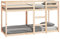 vidaXL Etagenbett, Stockbett für begrenzte Platzverhältnisse, Hochbett mit Leitplanken, Bett Bettgestell Bettrahmen, 75x190cm Massivholz Kiefer