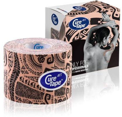 CureTape® Kinesiotapes | 2 Kinesiologie Tape Rollen | Wasserfestes & Latexfreies Kinesiotape | Hautfreundliches Physio Tape | Sporttape für Verletzungen & Beschwerden | 5cm x 5m | Tattoo