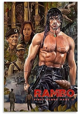 KHAMEO First Blood Rambo HD-Poster (14), Leinwand-Poster, dekoratives Gemälde, Leinwand-Wandposter und Kunstdruck, modernes Familienschlafzimmer-Dekor-Poster, 20 x 30 cm
