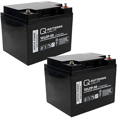 Ersatzakku für Invacare Dragon Vertic Rollstuhl 24V 2 x 12V 50Ah
