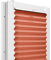 Fenster DEKOR - Plissee Klemmfix ohne Bohren Breite 120 cm x Höhe 110 cm - Fenster Plissees innen Orangenrot - Faltrollo blickdicht - Faltrollos einfach zu montieren - Blissett Rollo