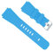 QUARKZMAN Bracelet de montre en caoutchouc de 22 mm de largeur, design unique, bracelet de montre en silicone de remplacement pour Gear S2 S3 S4 et GT/Smart Watch, bleu ciel