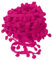 QUARKZMAN Cinta de Borlas de Pom Pom de 10 Yardas, Accesorio de Costura de Cinta para Manualidades de Bricolaje en Cortinas, Ropa y Decoración de Cojines (8mm, Fucsia)