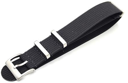 Nato-Armband G10 One More Strap glänzend 18 mm 20 mm 22 mm Grün Schwarz Khaki Marineblau, 18mm, Nylon