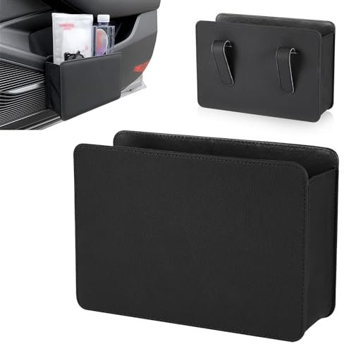 1 Stück Auto Mülleimer Mülleimer Auto Auto Zubehör Innenraum Auto Gadget Automülleimer Auto Zubehör Auto Mülleimer Klein für die Lagerung und Organisation Autozubehör Automülleinmer (Schwarz)