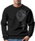 Neverless® Sweatshirt Herren Wikinger Kompass Fenriswolf Fenrir Vegvisir Wolf Asgard Valhalla Rundhals-Pullover schwarz XL