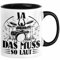 Drummer Schlagzeug-Spieler Geschenk Tasse Geschenkidee Kaffee-Becher Schlagzeuger Ja Das Muss So Laut (Schwarz)