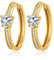 Creolen Gold Herren Damen Ohrringe Creolen Gold Edelstahl für Frauen Männer Vergoldet Ohrringe Creole Goldene Creole 20mm