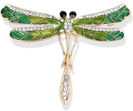Wendalern Kristall Strass Libelle Brosche Pin Diamant Cz Insekt Libelle Pin Elegant Brautstrauß Brosche Niedlich Libelle Fliegt Revers Pin Kleidung Zubehör Schmuck Für Frauen Mädchen