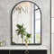 HLFMVWE Noir Miroir Mural Arqué, Bain Miroir Mural 30 x 40 cm avec Cadre en Aluminium, Miroir de Salle de Décoration Murale pour Chambre, Salon, Entrée, Couloir