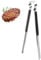Pinzas para Parrilla de Acero Inoxidable,10 Pulgadas Pinzas Para Barbacoa, Pinzas de Cocina Profesionales, Pinzas para Carne con Mango Antideslizante, Pinza Barbacoa Larga para Cocinar, Parrillas,Bufé