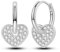 NARMO 925 Sterling Silber Ohrringe Liebe Herz Dangle Hoop Ohrringe für Frauen Mädchen