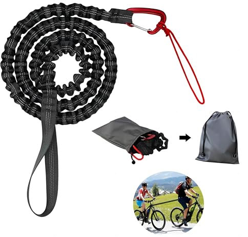 3 Meter Fahrrad-Abschleppgurt, Fahrrad Bungee Abschleppseil, Eltern Kind Zugseil Abschleppseil Traktionsseil,Tragfähigkeit 500 lbs für Kinder MTB Bike