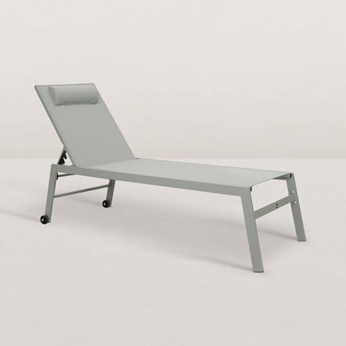 JJ. Gartenliege aus Aluminium Jim Textilene