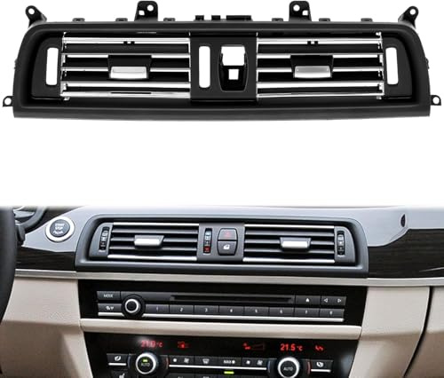 GEARMONSTER Rejilla de ventilación frontal AC para BMW Serie 5 F10 F11, rejilla de aire acondicionado compatible con 520 523 525 528 530 535 550 2010-2016, rejilla de ventilación de aire acondicionado