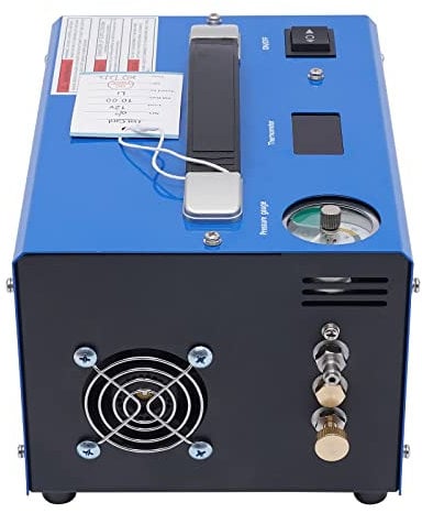 Compressore d'aria ad alta pressione con spegnimento automatico, 30 MPa/300 bar, pompa compressore d'aria 12 V, 250 W, PCP, portatile, 4500 PSI, funziona con serbatoi di capacità 200 – 1000 cc
