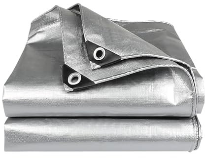 Bâche imperméable en PVC 4 x 4 m avec œillets - Bâche de Protection pour Camion - Bâche de Protection imperméable pour l'extérieur - pour Meubles de Jardin