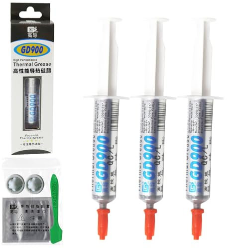 GD900 3 Pieces of Net Weight 7 Grams Syringe with Blister and Box Packaging Gray Thermal Conductive Grease Paste Plaster Heat Sink Compound BX7