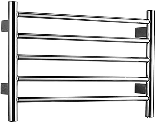 WLCBWYF Toallero calefaccionado Toallero eléctrico, Calentador de Toallas de Pared con Opciones de cableado y enchufable, Acero Inoxidable 304 Pulido, enchufable